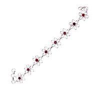 Ravishing Impressions Bracelet grenat en argent sterling 925 de 21,6 cm plaqué rhodium blanc avec lunette ronde à facettes de 4 mm, fermoir mousqueton, pierre précieuse rouge pour femme