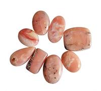 Ravishing Impressions Cabochon en opale rose naturelle 60 CTW 8 pièces pour fabriquer des bijoux en vrac semi-précieux lisses polis du Pérou protecteur dans les endroits dangereux, gemme, opale rose