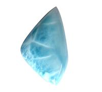 Ravishing Impressions Cabochon Larimar Naturel Taille 43x26x8 MM Lisse Poli Larimar Bleu Pectolite Stefilia Stephilia Pierre pour Pendentif Collier Bijoux Faire Soulager La Culpabilité et Supprimer