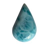 Ravishing Impressions Forme de poire Larimar Cabochon Bleu Ciel Naturel Taille 37x23x9 MM Pectolite Bleue Pierre Précieuse pour Pendentif Faire Il Rapidement Et Sans Effort Apaise L'esprit et Donne la
