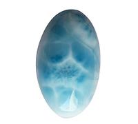Ravishing Impressions Mer des Caraïbes Larimar Cabochon Taille 33x19x10 MM Lisse Poli Dos Plat Pierre de Stephilia de République Dominicaine Pendentif Faire Pierre Précieuse Il embrasse l'amour et la