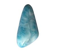Ravishing Impressions Mer des Caraïbes Larimar Cabochon Taille 34x17x10 MM Lisse Poli Dos Plat Pierre de Stephilia de République Dominicaine Pendentif Faire Pierre Précieuse Il embrasse l'amour et la