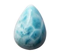 Ravishing Impressions Pectolite bleue de la mer des Caraïbes Larimar Cabochon Taille 33x23x7 MM Forme de poire République Dominicaine Pendentif Bijoux Fabrication de Bijoux Pierre Précieuse Lisse