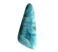 Ravishing Impressions Pectolite bleue de la mer des Caraïbes Larimar Cabochon Taille 44x18x7 MM Forme de Coeur République Dominicaine Pendentif Bijoux Fabrication de Bijoux Pierre Précieuse Lisse