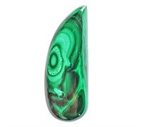 Ravishing Impressions Pendentif cabochon malachite vert naturel taille 31x12x5mm pour la fabrication de bijoux, peut absorber les énergies toxiques et les polluants négatifs, gemme, malachite