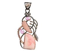 Ravishing Impressions Pendentif en argent sterling 925 avec chaîne, cabochon opale rose, ovale, 20 x 15 mm, cadeau fait à la main pour Noël, la Saint-Valentin