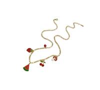 Ravissant collier ras du cou réglable inspiré des fruits, facile à porter, chaîne en acier inoxydable pour un look tendance au quotidien, joli pendentif fruit, taille unique, Comme décrit, Comme