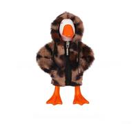 Ravissante robe d'oie pour bureau de 17,8 cm avec fermeture éclair lisse et construction douce pour correspondre à divers thèmes de la maison et du bureau (imprimé panthère grise)