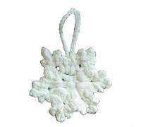 Ravissantes décorations de Noël tissées à la main avec motifs Père Noël et flocon de neige pour décoration de la maison (D)