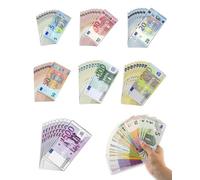 RAVNIX 140 Pièces Faux Billets Euro | Billets Euro Réalistes Taille Réelle 5/10/20/50/100/200/500 € | Impression Réaliste | Idéal pour Money Gun, Jeux Éducatifs, Jeux de Rôle & Activités Montessori
