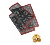 RAVNIX Lot de 2 Tapis de Cuisson en Silicone, Tapis Macaron Perforé pour Pâtissier, Cuisson Uniforme et Antiadhésif, Compatible Four, Facile à Nettoyer, Utilisations Multiples