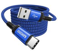 RAVODOI Câble USB C 2 m, 3 A, câble de charge rapide USB C, en nylon tressé, pour iPhone 15 Pro MAX, Samsung Galaxy S24 S23 S22 S21 Plus S10 S9 S8 Note 20 A13 A33 A53, Z Fold Filp 4, Moto G7, HTC, PS5