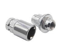 RAVTAKL Voiture Boulon Vis Écrou Compatible avec Mitsubishi Boulons De Vis De Roue Chromés De Voiture Écrou De Blocage, Écrou À Tête Plate, Écrou De Moyeu De Roue M12x 1,5