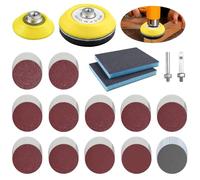 Ravytha 3 Pouces Kit de Disque Abrasif, Papier a Poncer, Plateau de Ponçage, Disques Abrasifs pour Meuleuse d'angle, 80 180 240 320 400 600 800 1000 2000 3000, pour Meulage Fraisage Gravure