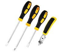 Ravytha 4 Pièces Arrache Agrafeuse Tapissier, Arrache-clous, Extracteur de Clous, Arrache Agrafe, Décapant d'agrafes de Rembourrage, Agrafeuses Dissolvant d'ongles avec Outil D'extraction de Pointes