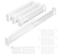 Ravytha Organisateur de Tiroir Réglables, Separateur Tiroirs Reglable, Organiseurs Compartiment Rangement, Organiseur Séparateurs de Tiroirs, Organisateurs de Tiroir Extensibles pour Cuisine