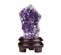 Raw Amethyst Crystal Cluster Geode Gemstone Quartz Crystals Rock for Yoga Home Decor, 700g Gemstone Stone