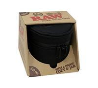 RAW Bocal anti-odeurs et confortable avec verrou (283,5 g), noir, 283,5 g
