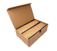 RAW Classic Natural Unrefined Pre-Rolled 800 Cone Box - Lean Size 100mm (4.3 in) by RAW