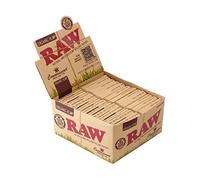 RAW Connoisseur King size Slim + Tips, Organic Hemp, 32 feuilles + Tips par agrafes 2 boîtes (48 agrafes)