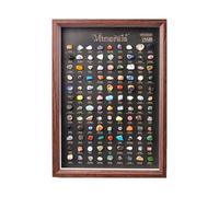 Raw Crystal Collection - Échantillons minéraux naturels de 31,8 x 22,9 cm, affichage de roche d'apprentissage, échantillon géologique authentique pour assortiment d'accessoires d'exposition