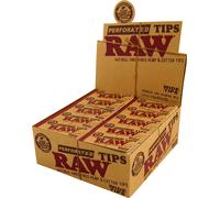 Raw Embouts Larges Perforés Filtres Larges Non Blanchis - 50 Pcs/boîte