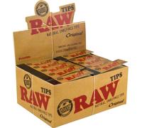 100 x RAW Original Rolling Roll Paper Tips Filter Chlorine Free Roach Card Book