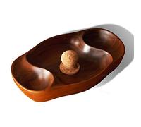 RAW HYD Briar & Oak Cendrier vintage en forme de pipe à tabac avec heurtoir en liège | Double repose-pipe en bois et cendrier pour utilisation en intérieur, extérieur, terrasse, maison et bureau -