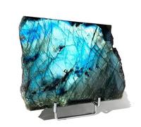 Raw Labradorite Stone Crystals Gemstone, Rough Slab, Standing Display Specimens,200~300g