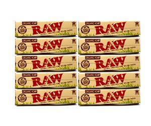 Raw Lot de 10 paquets de feuilles très longues slim organiques