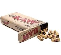 Raw - Lot de 100 pointes pré-roulées naturelles non raffinées en boîte métallique