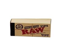 Raw Lot de 20 carnets de 20 embouts filtrants larges perforés non blanchis