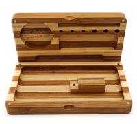 Raw Plateau à Rouler Le Tabac articulé en Bambou, Rabat magnétique