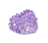 Raw Rock Crystal Crystal Cluster Titanium Coated Amethyst Gemstones Balancing Crystals for Home Table Decorations Gift,5-8cm