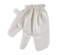 Raw Silk Gloves - Dry Brushing Spa Gloves, Raw Silk Massage Mitten | With Elastic Wrist Band For Secure Fit, Nourishing And Rejuvenating Skin For Home Spa Bath Shower, Men And Women