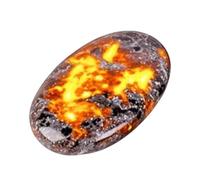 Raw Stones, Flame Meditation Stone, Natural Healing Crystal Ornament 4-5cm, Desktop Energy Decor, Hand-Carved Flame Shape, Ideal for Home Fountain, and Tea Room Meditation Spaces