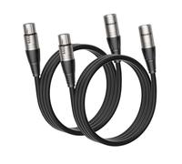 RAWAUX Câble XLR Mâle vers Femelle 3m(2 Pack), Cable Microphone Équilibré à 3 Broches Pour Mixeur, Enregistrement, Amplificateur et Scène Live
