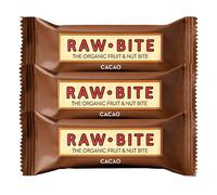 RAWBITE barre aux fruits & et noix avec cacao Barre 3x50 g