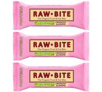 RAWBITE Barres protéinées aux fruits et noix avec Crunchy Amandes Barre 3x45 g