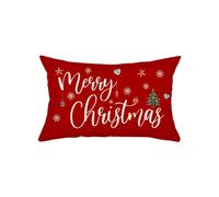 Rawbmop Housse de Coussin Lombaire 30x50cm Arbre Noël Flocon Neige Housse de Coussin en Microfibre de Lin Rectangulaire, Douceur Respirante,ne se déforme Pas Facilement, pour lit,Chaise Salon Voiture