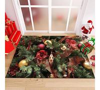 Rawbmop Paillasson Interieur Entree Arbre Noël Tapis Absorbant Entree Lavable en Machine, Facile à Nettoyer, Mode Tapis pour Entrée, Jardin, Chiens 50x80cm