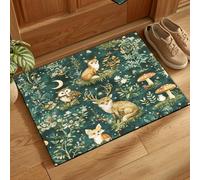 Rawbmop Paillasson Interieur Entree Forêt Animale Tapis de Porte extérieur,imperméable,Lavable,avec Envers en Caoutchouc antidérapant,retient la poussière,pour Couloir,entrée,Cuisine 80x120cm
