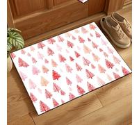 Rawbmop Paillasson Interieur Entree Forêt Rouge Tapis de Porte extérieur,imperméable,Lavable,avec Envers en Caoutchouc antidérapant,retient la poussière,pour Couloir,entrée,Cuisine 40x60cm