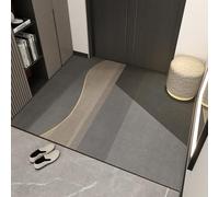 Rawbmop Paillasson Interieur Entree Géométrie GriseTapis Absorbant Entree Lavable en Machine, Facile à Nettoyer, Mode Tapis pour Entrée, Jardin, Chiens 60x90cm
