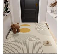 Rawbmop Paillasson Interieur Entree Géométrie NoireTapis Absorbant Entree Lavable en Machine, Facile à Nettoyer, Mode Tapis pour Entrée, Jardin, Chiens 60x90cm