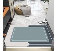 Rawbmop Paillasson Interieur Entree Géométrie Verte Paillasson Durable et antidérapant,Resistant Pluie Lavable,Entretien Simple,pour Chambre,Cuisine,Accessoires Maison Décoration60x90cm