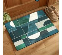 Rawbmop Paillasson Interieur Entree Géométrie Verte Tapis Absorbant Entree Lavable en Machine, Facile à Nettoyer, Mode Tapis pour Entrée, Jardin, Chiens 80x120cm