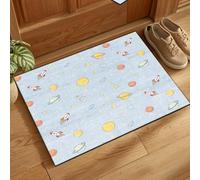 Rawbmop Paillasson Interieur Entree Planète Bleue Tapis Absorbant Entree Lavable en Machine, Facile à Nettoyer, Mode Tapis pour Entrée, Jardin, Chiens 50x80cm