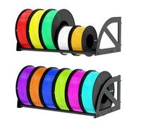 Raweao Étagère de Stockage Filament Imprimante 3D, 2 Pièces Support de Bobine Filament Métal de Montage Mural, Étagère Murale pour Stockage Filament PLA pour Maison Bureau L'atelier