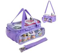 Raweao Sac Transport pour Tonies, Étui pour Tonies Box avec Bandoulière et Poignée, Grande Capacité Sac Transport pour Enfants pour Toniebox Starter Set Organizer (Violet)